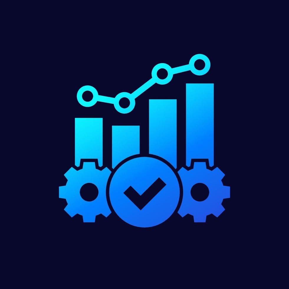 efficiency and growth icon for web vector