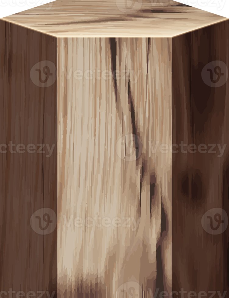 Wooden product display podium png