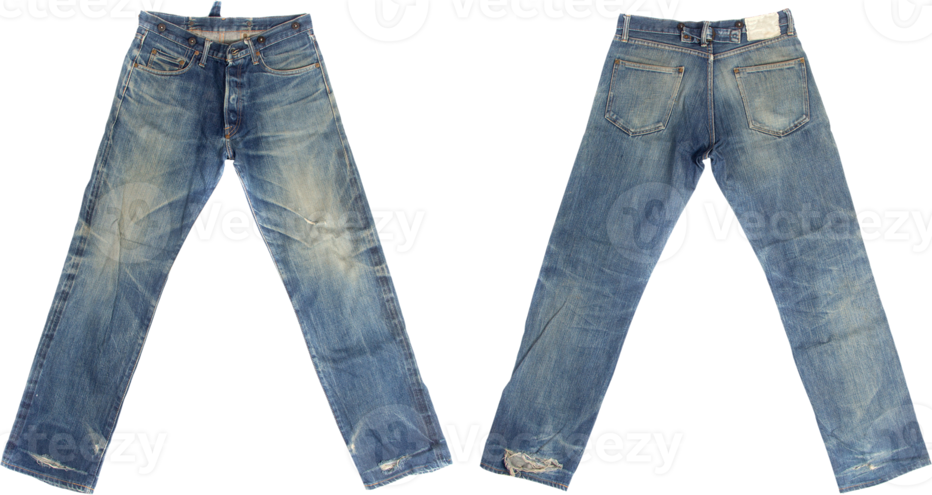 Jeans vorne und hinten isoliert png