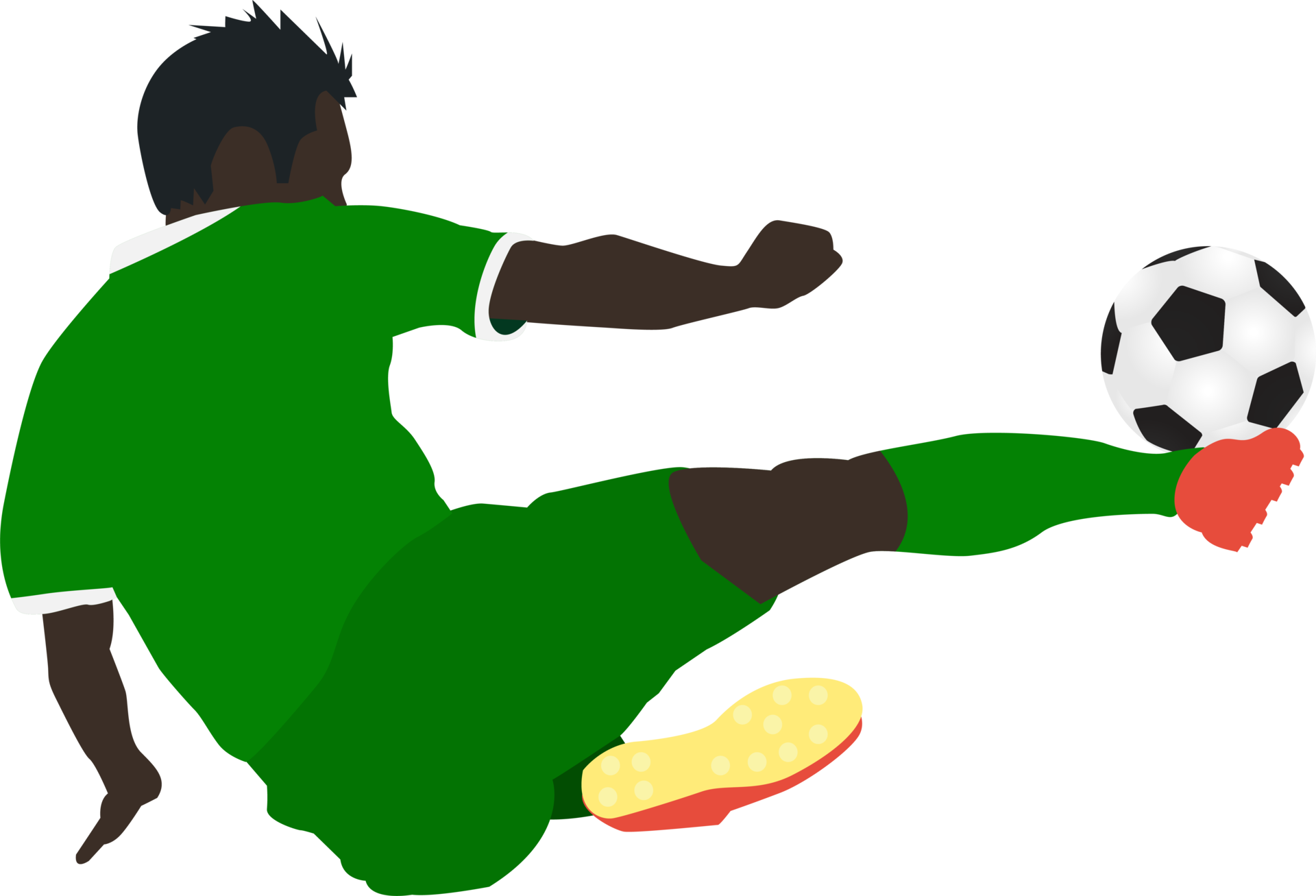 Jogador de futebol, desenho de jogador de futebol, esporte, braço png