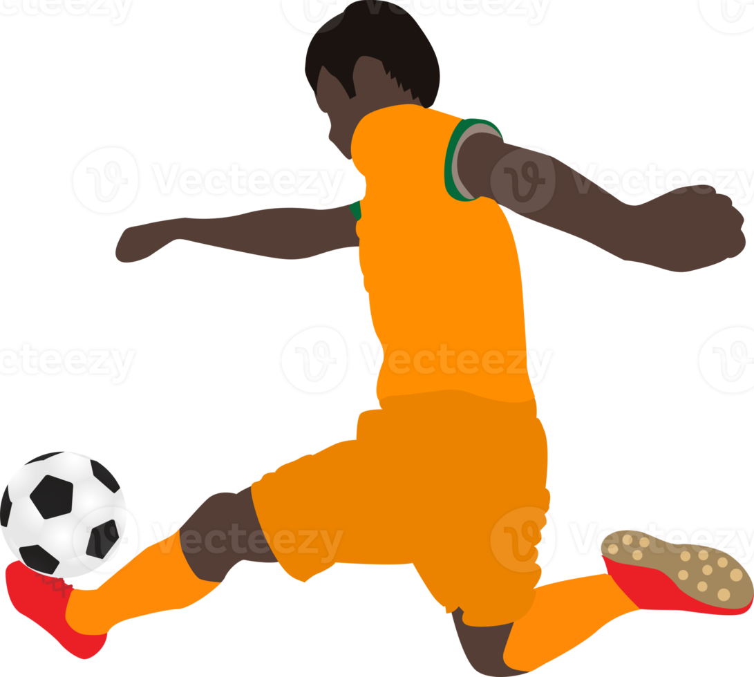 hombre de jugador de fútbol de dibujos animados en acción png