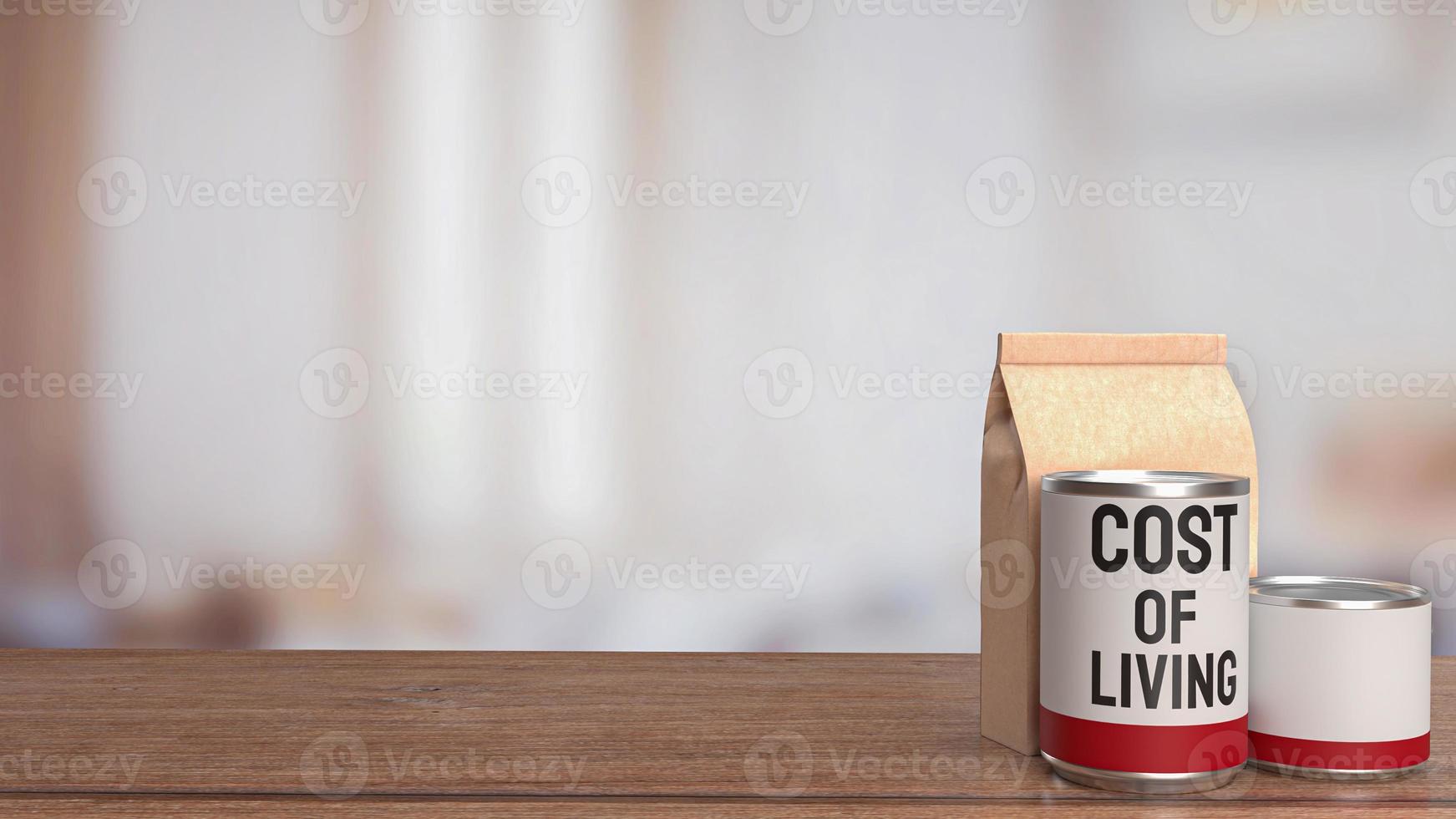 food product for cost of living concept 3d rendering photo