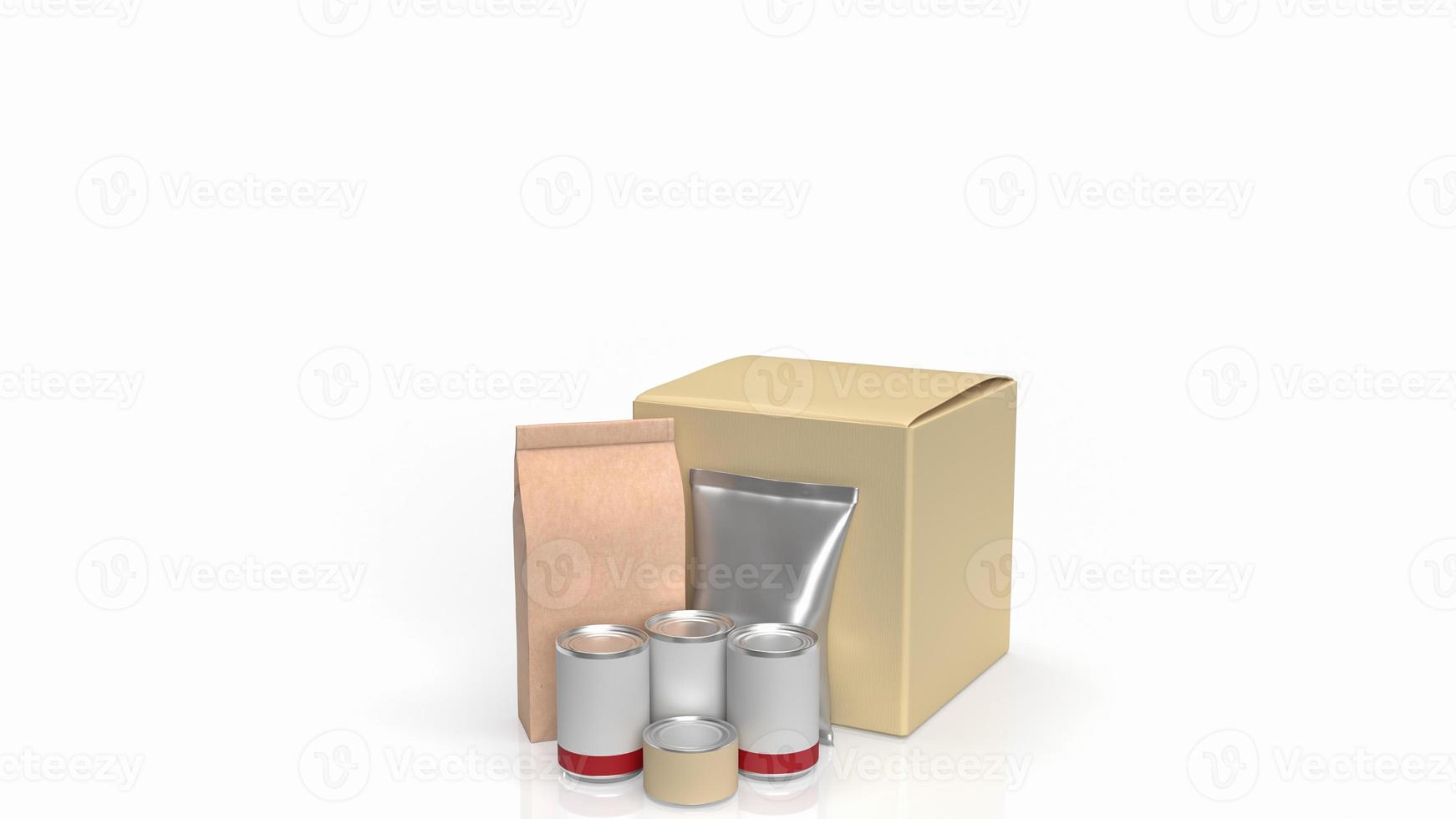 The food package on white background  3d rendering photo