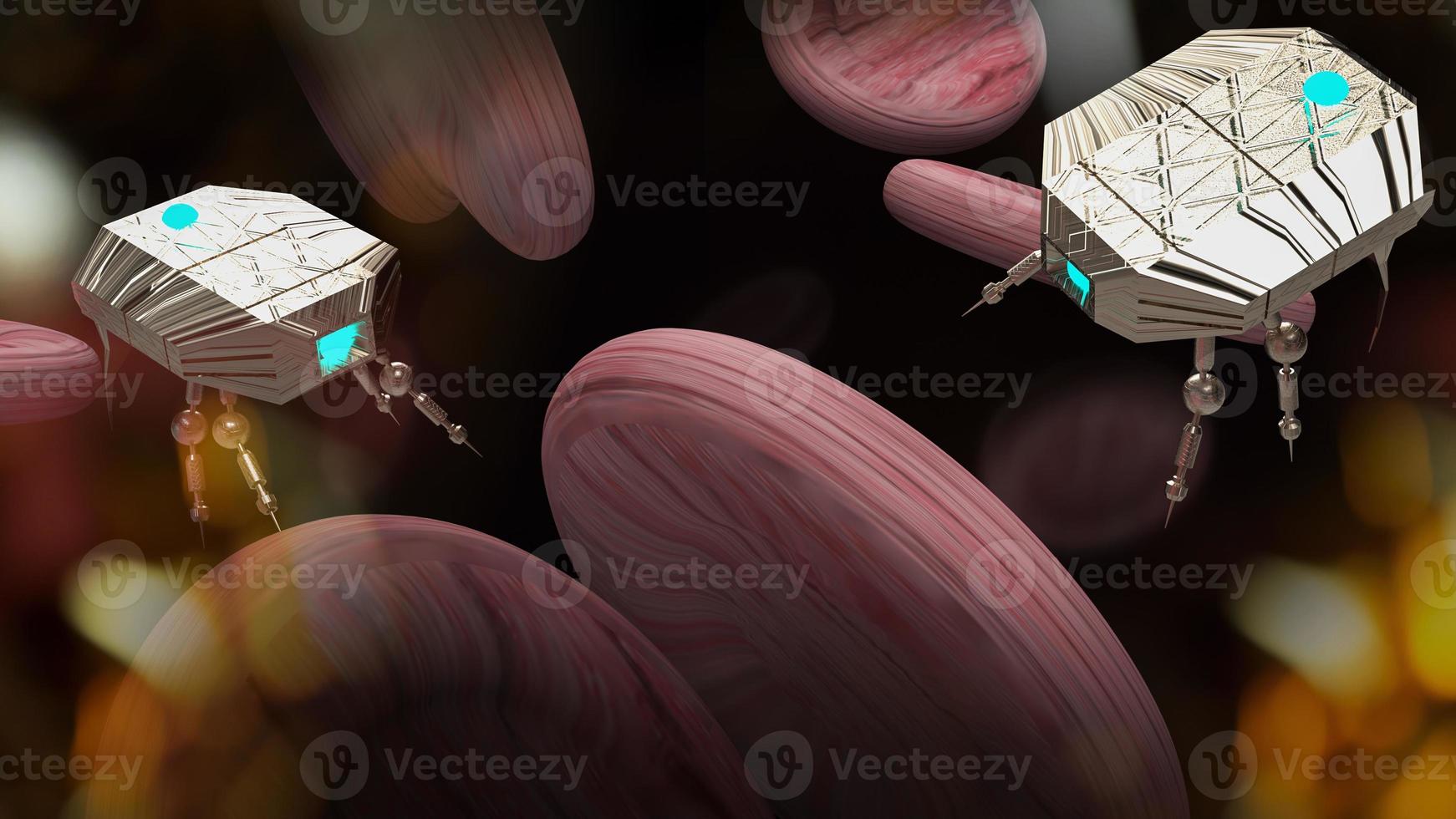 The nano robotic for medical and sci background content 3d rendering photo