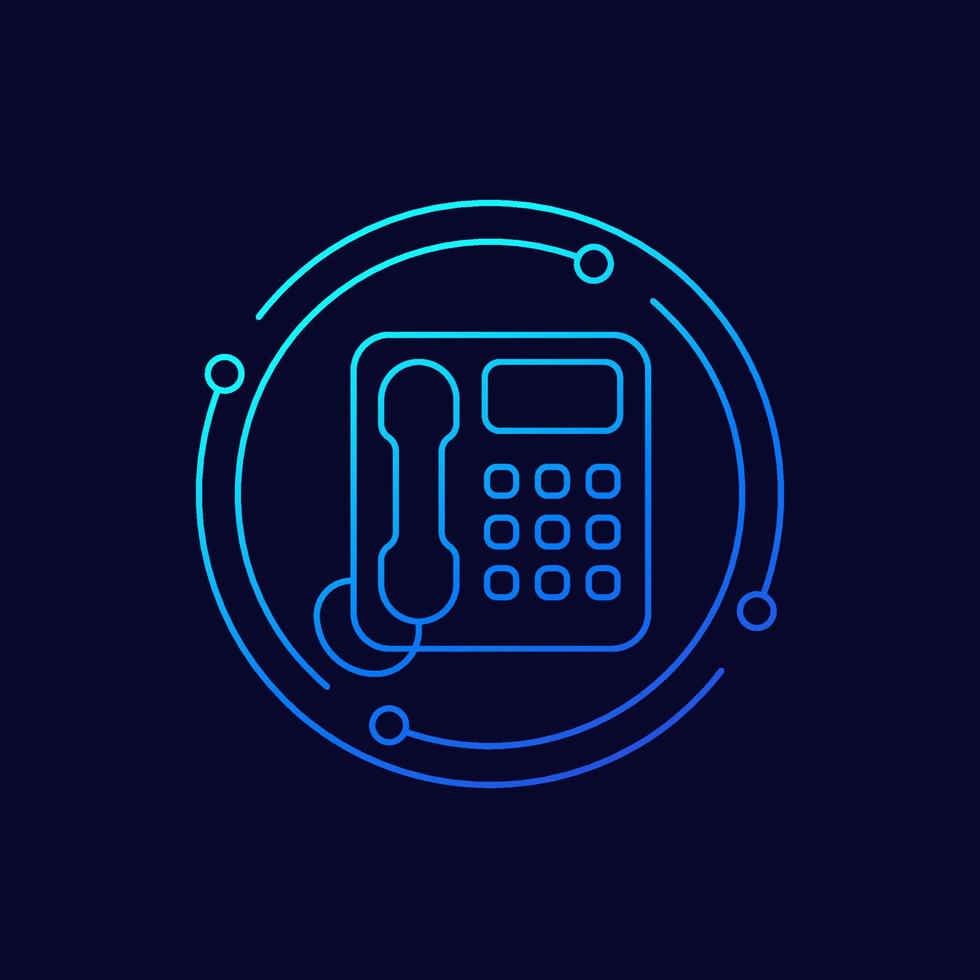 voip phone line icon for web vector