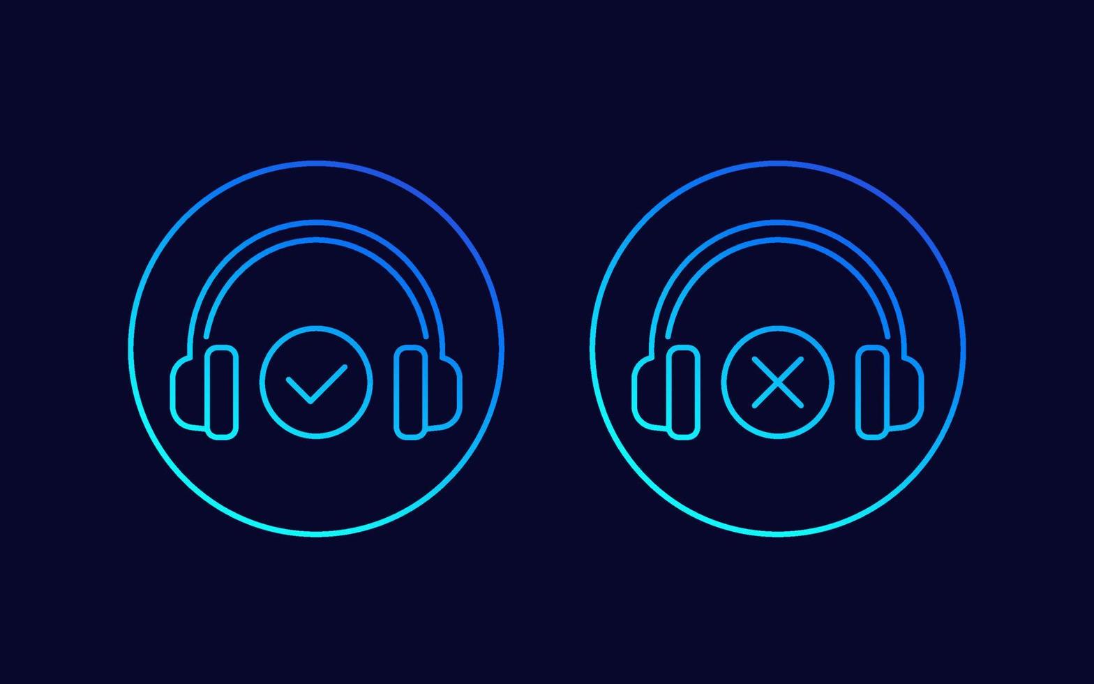 auriculares inalámbricos, agregar y eliminar iconos de línea vector