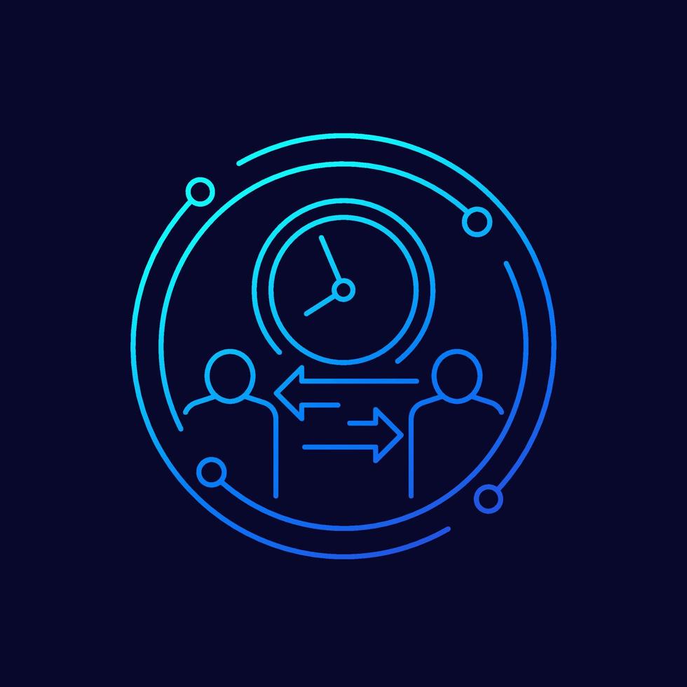 interaction time line vector icon