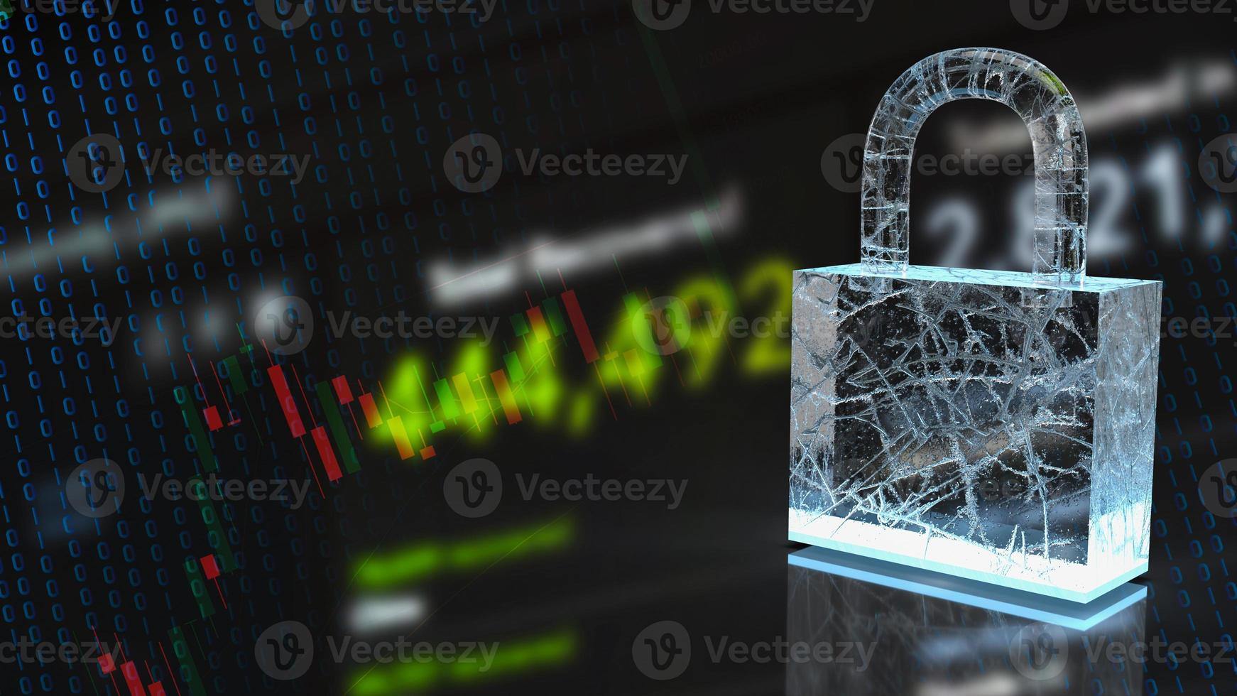 The master key or lock on business background concept 3d rendering photo