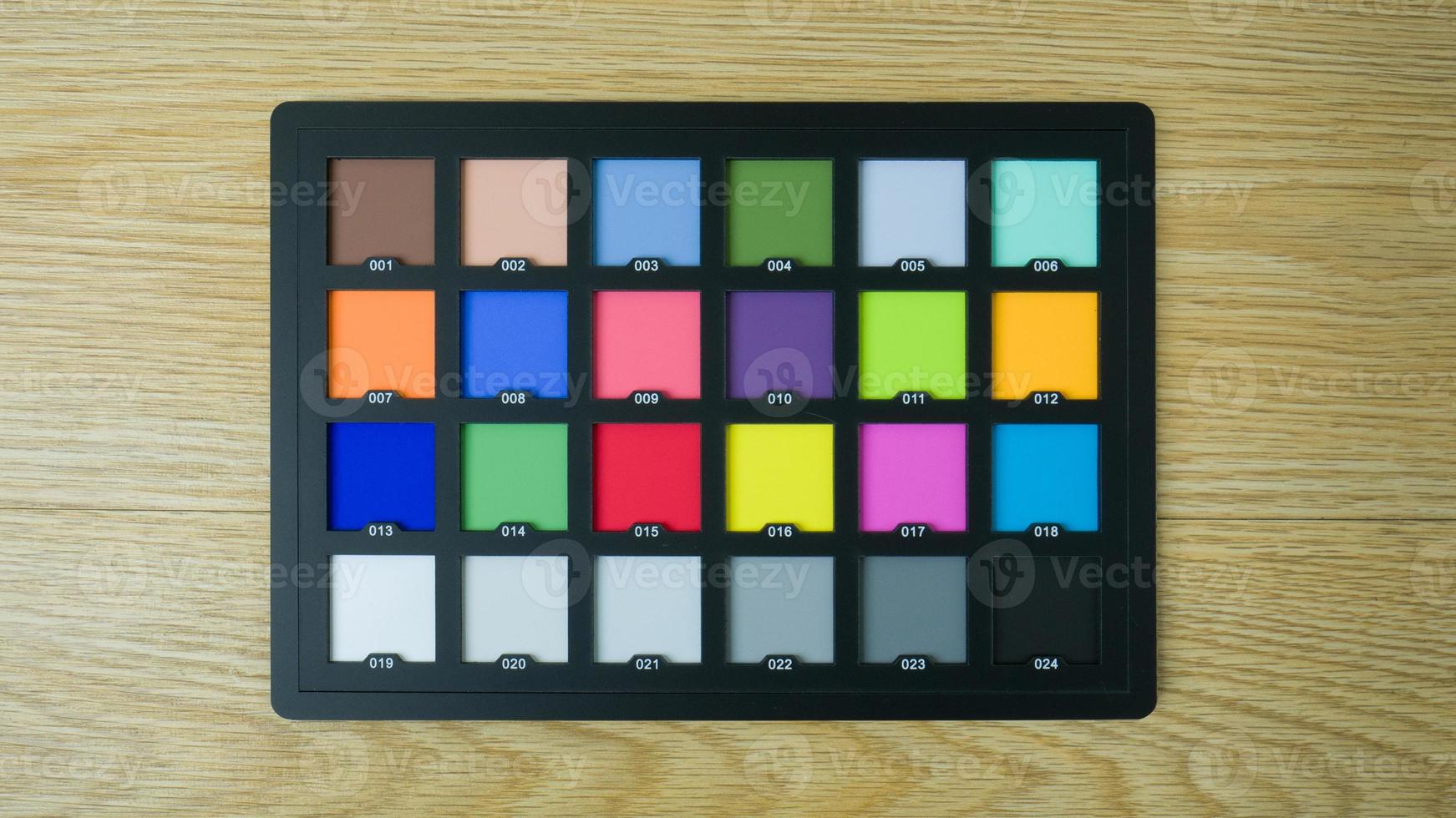 The color chart board  for calibration  white balance camera. photo