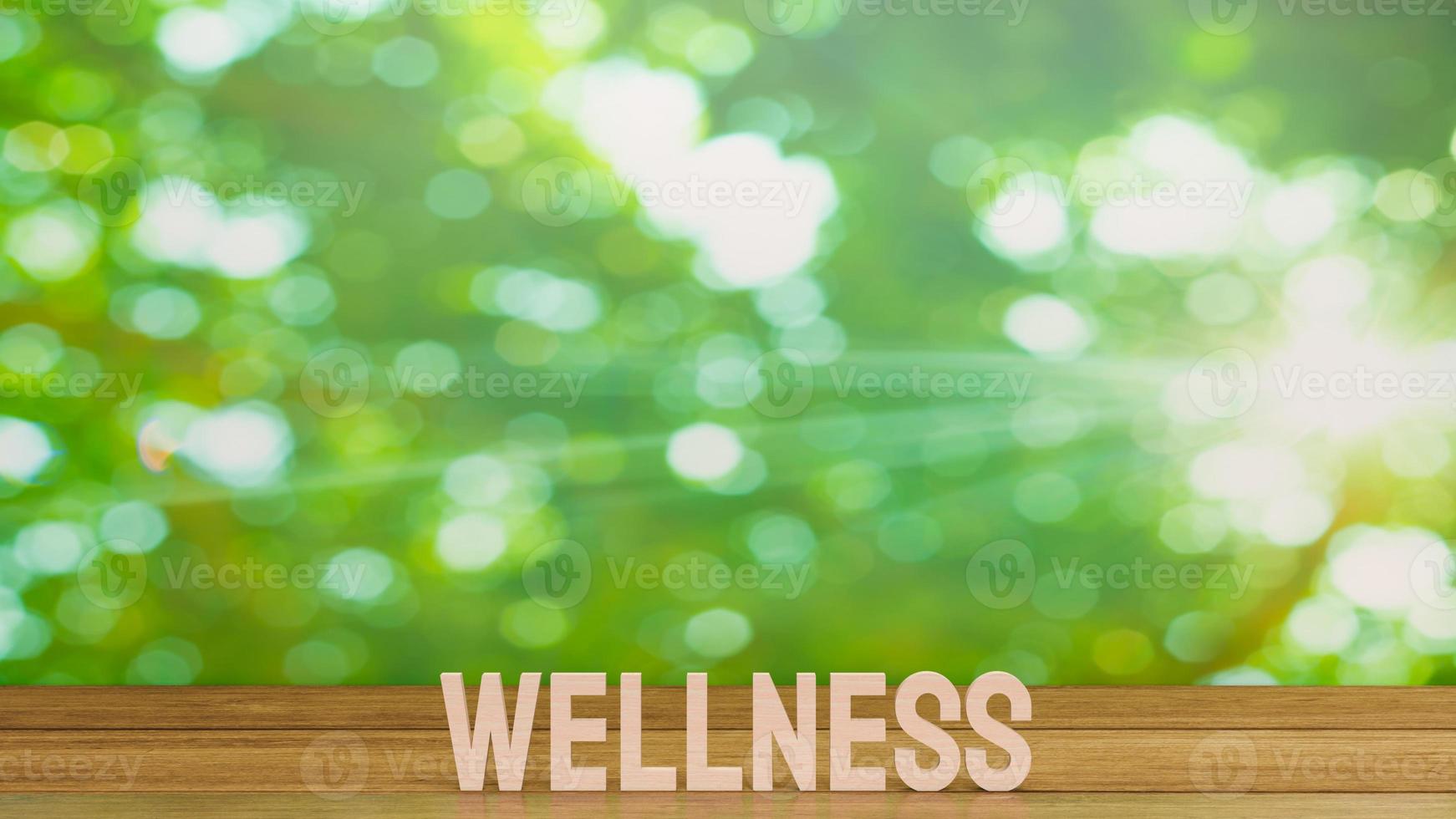 The wellness word for health concept 3d rendering photo