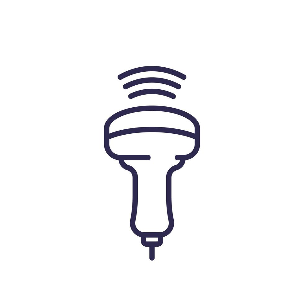 ultrasound icon, ultrasonography line vector