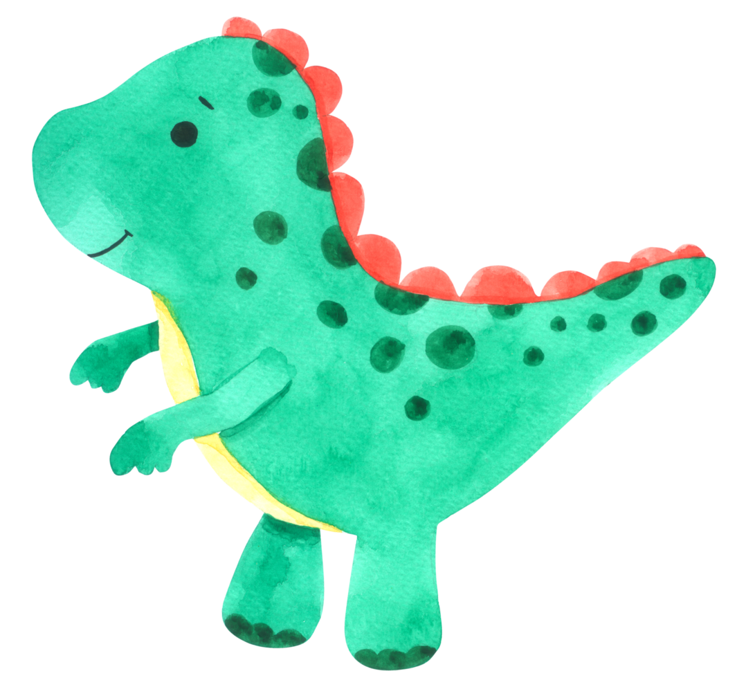 Dinosour cartoon cute watercolor png