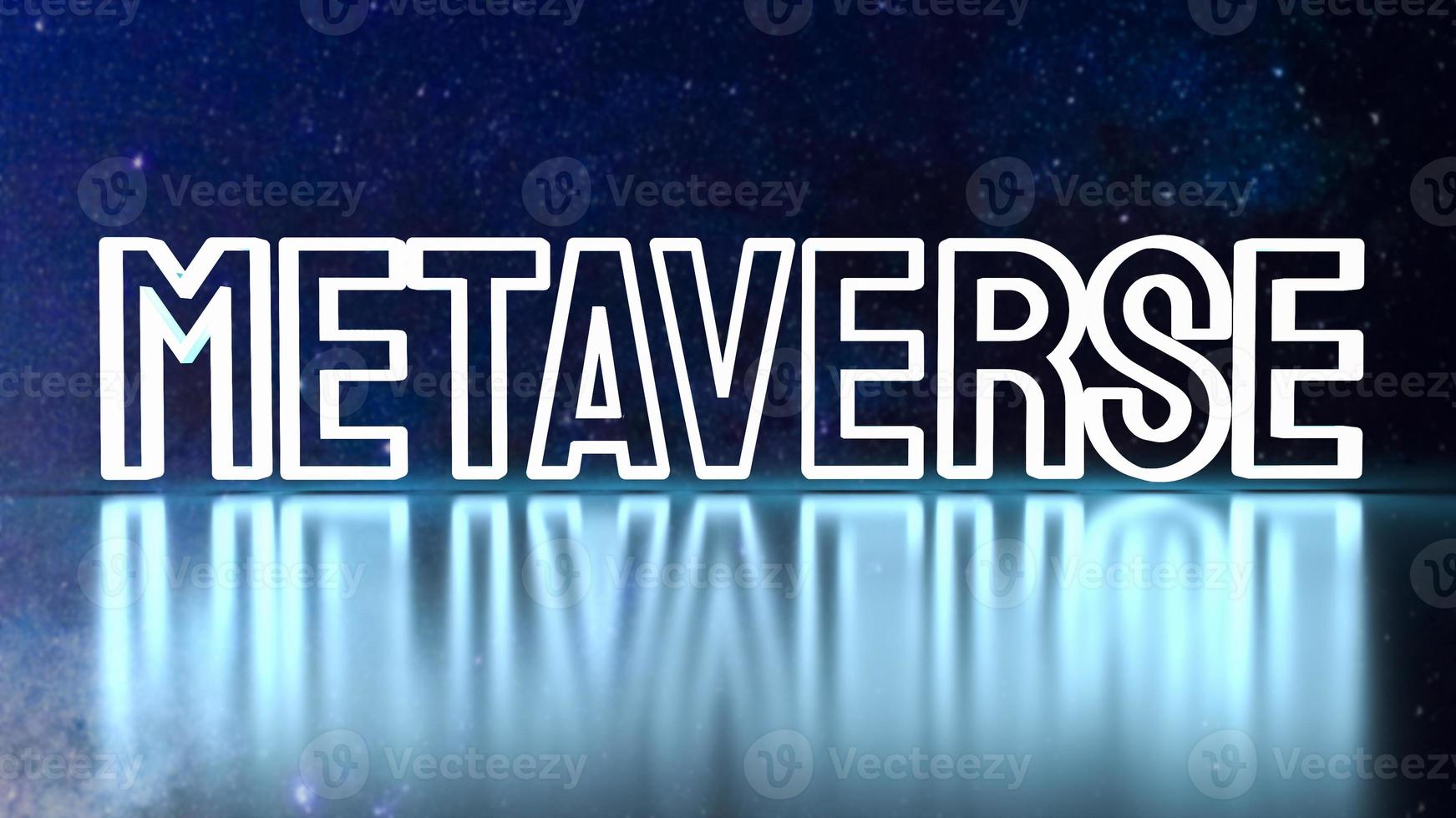The metaverse grow in space for business or technology concept 3d rendering photo
