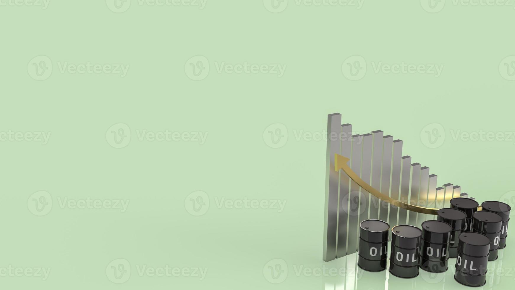 The oil tanks and chart  for business concept 3d rendering photo