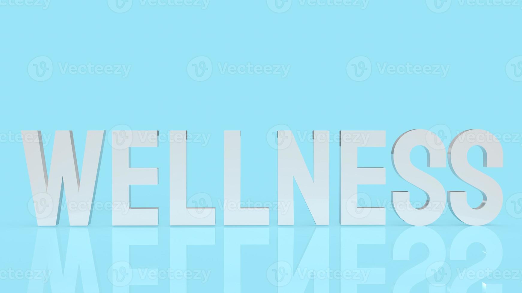 The wellness word for health concept 3d rendering photo