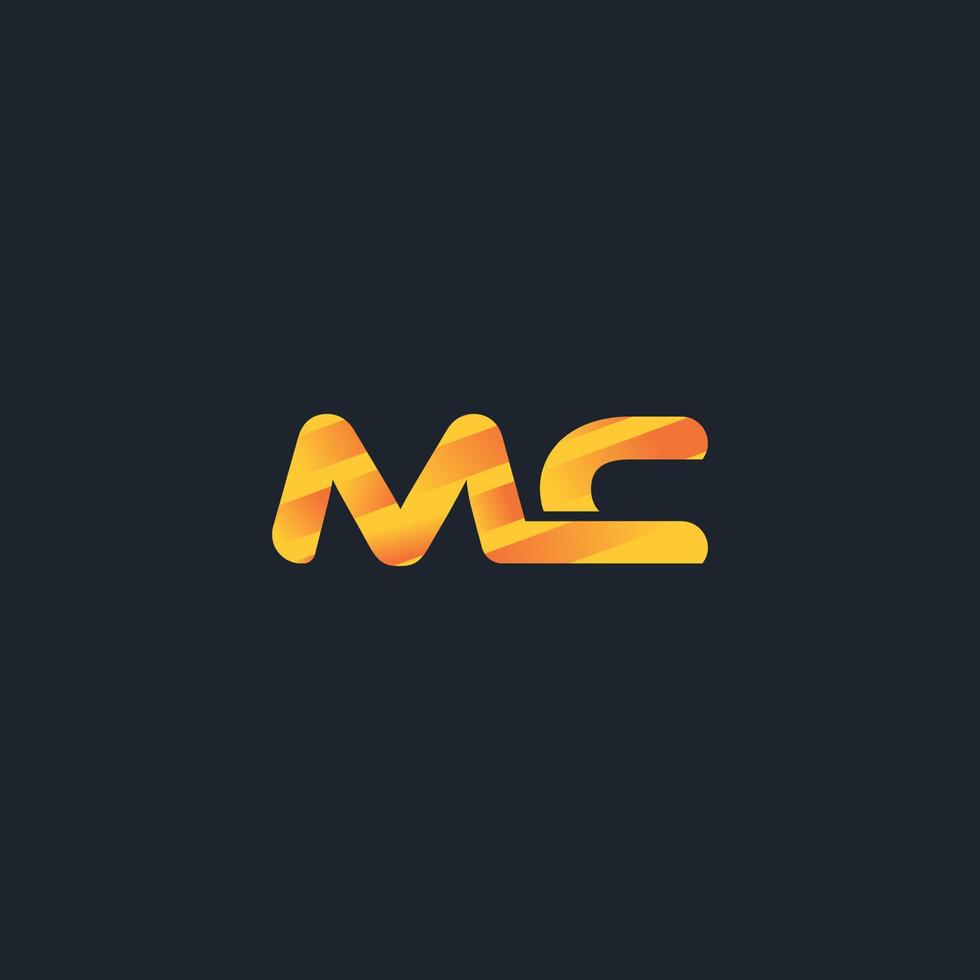 Archivo de vector de logotipo de letra mayúscula vinculado mc