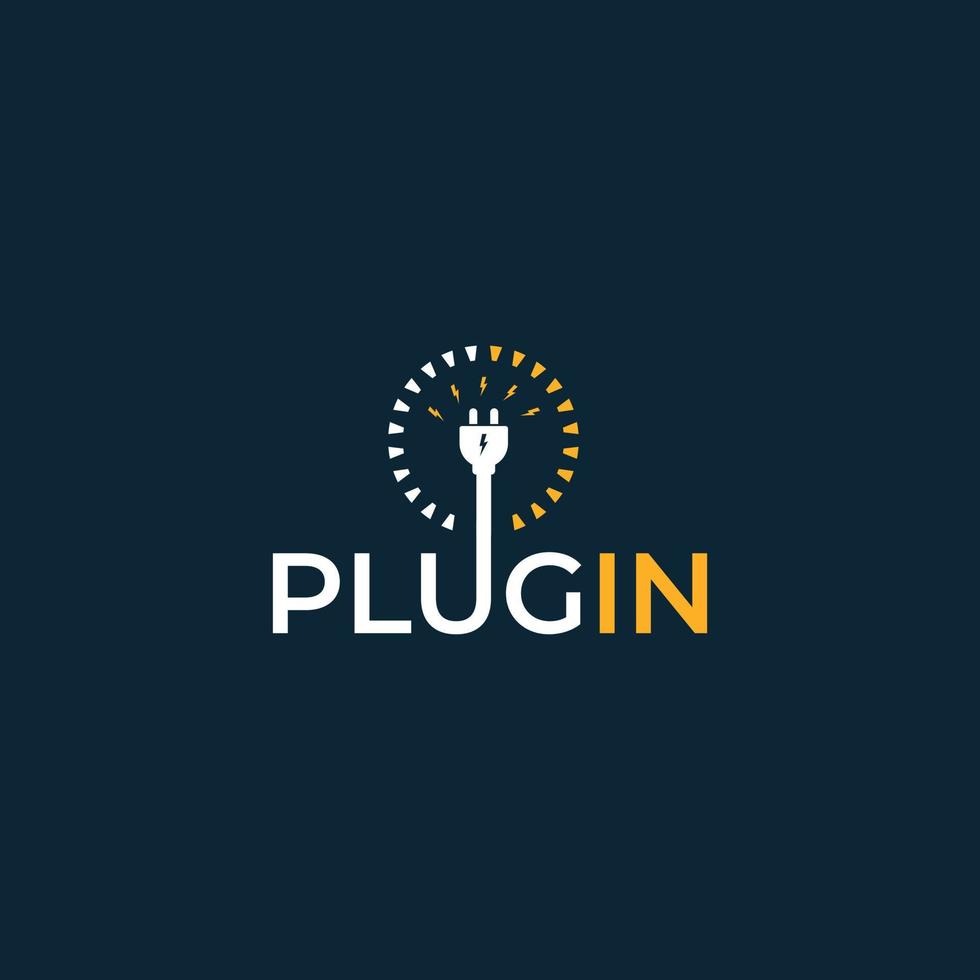 Plug-in electrical logo design vector file