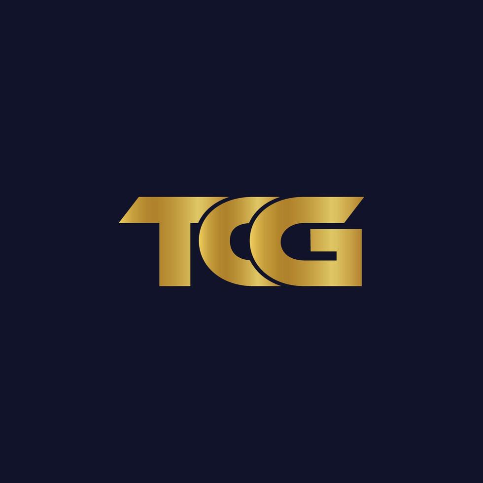 archivo de vector de logotipo de letra mayúscula vinculado tcg