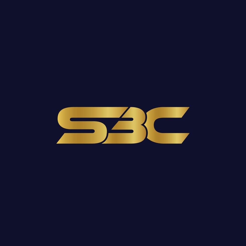 archivo de vector de logotipo de letra mayúscula entintada sbc