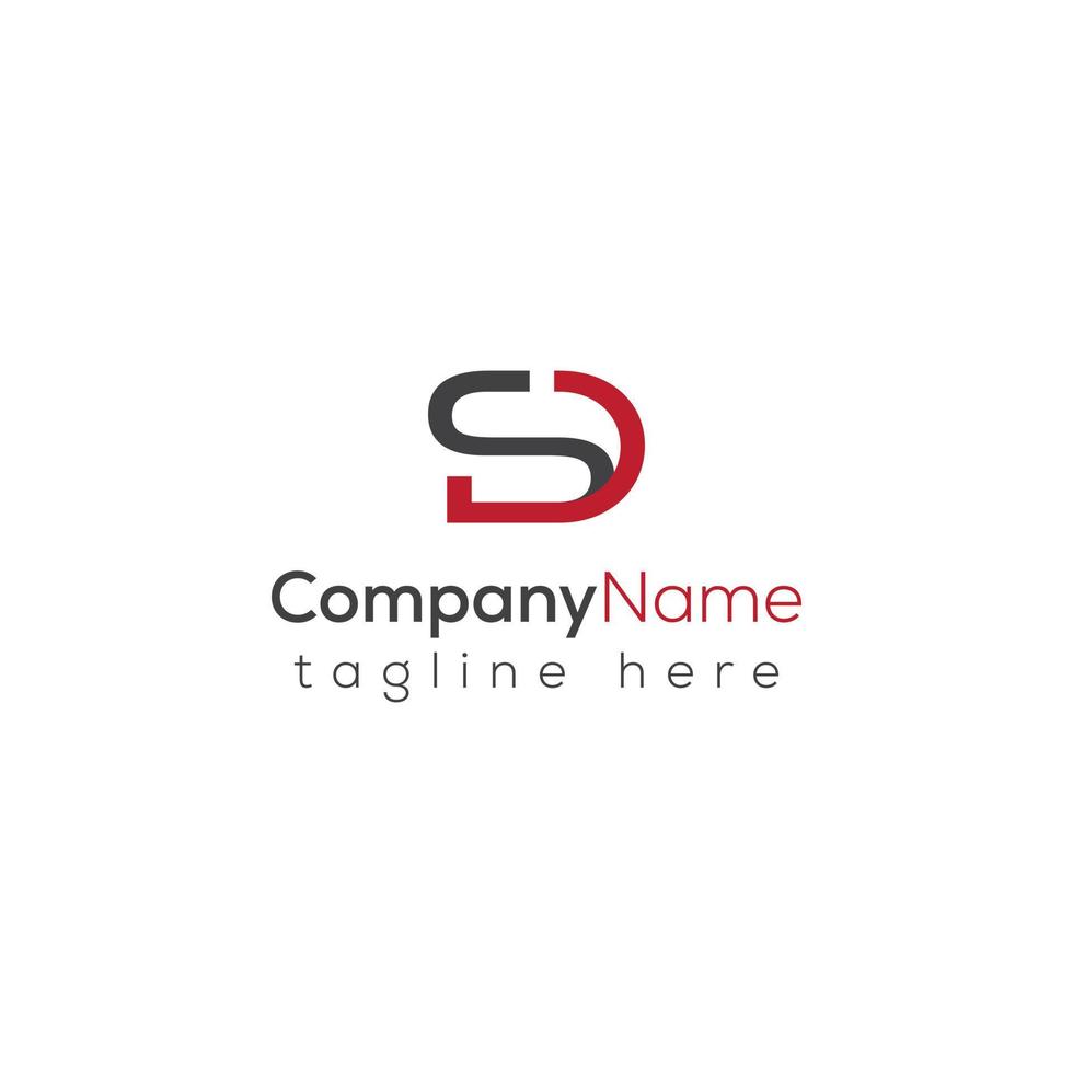 SD Company Letter Base Logo Design Concept vector