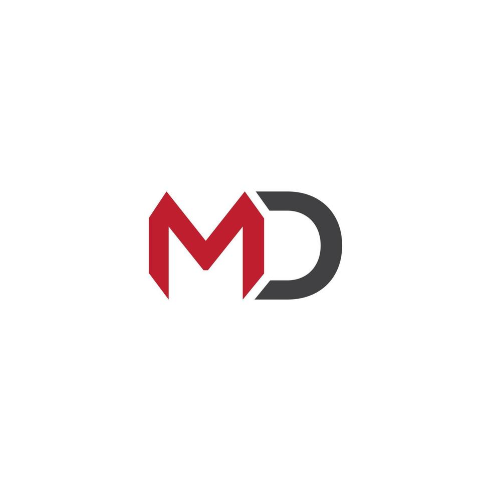 Md linked Uppercase letter logo Vector File