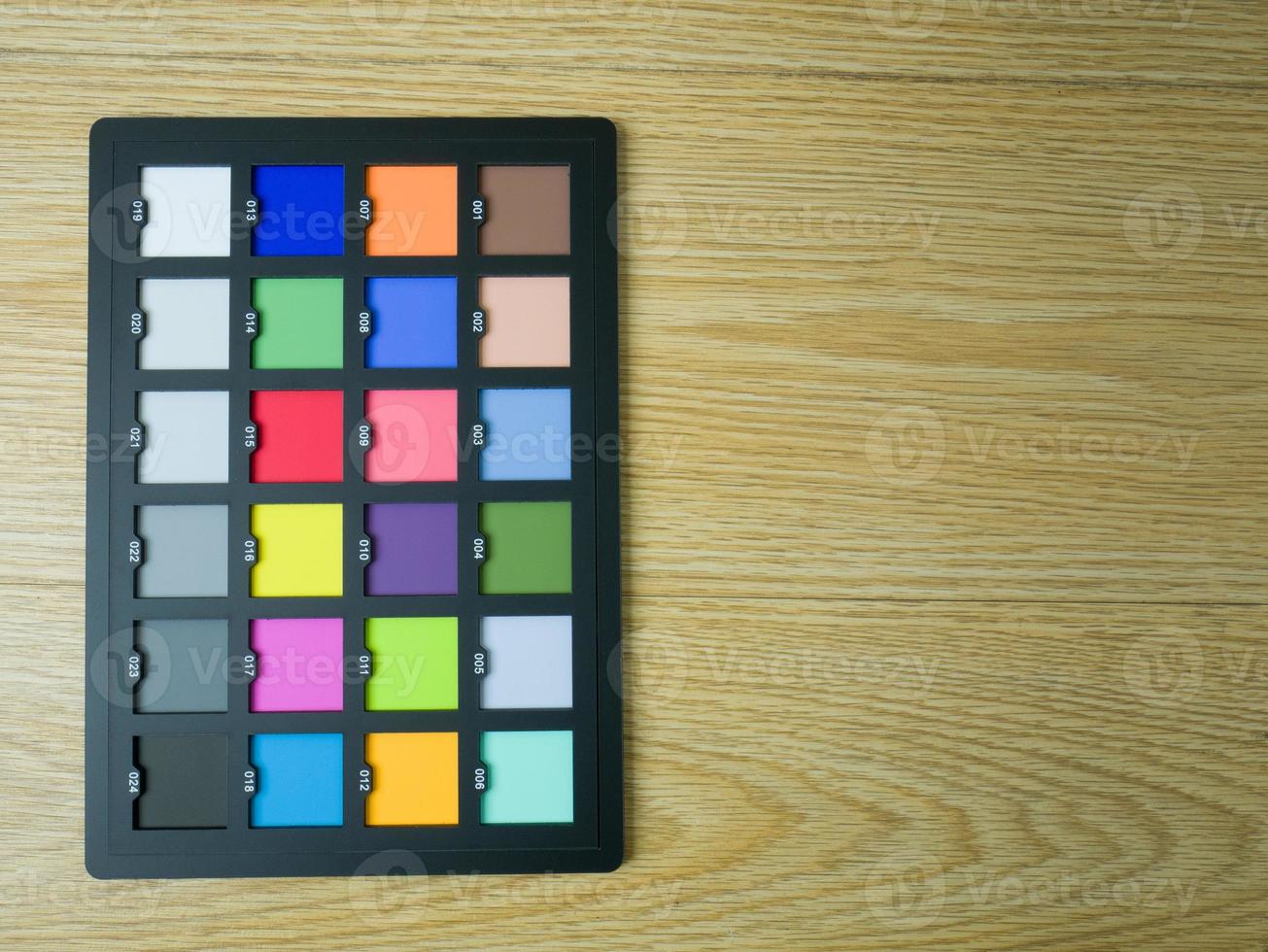 The color chart board  for calibration  white balance camera. photo