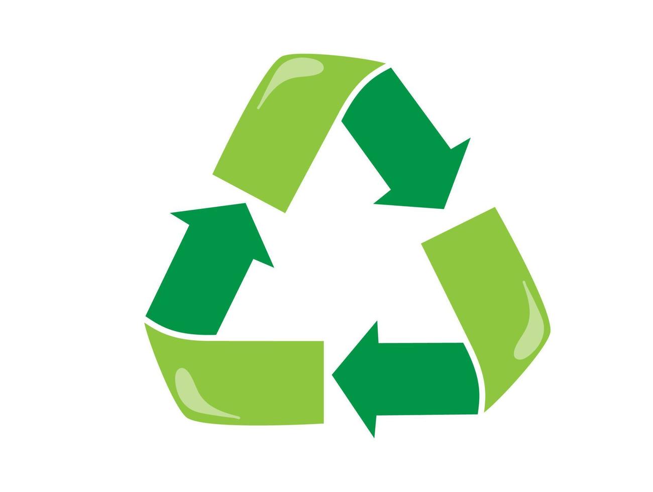 reciclar icono vector verde triangular eco reciclar iconos