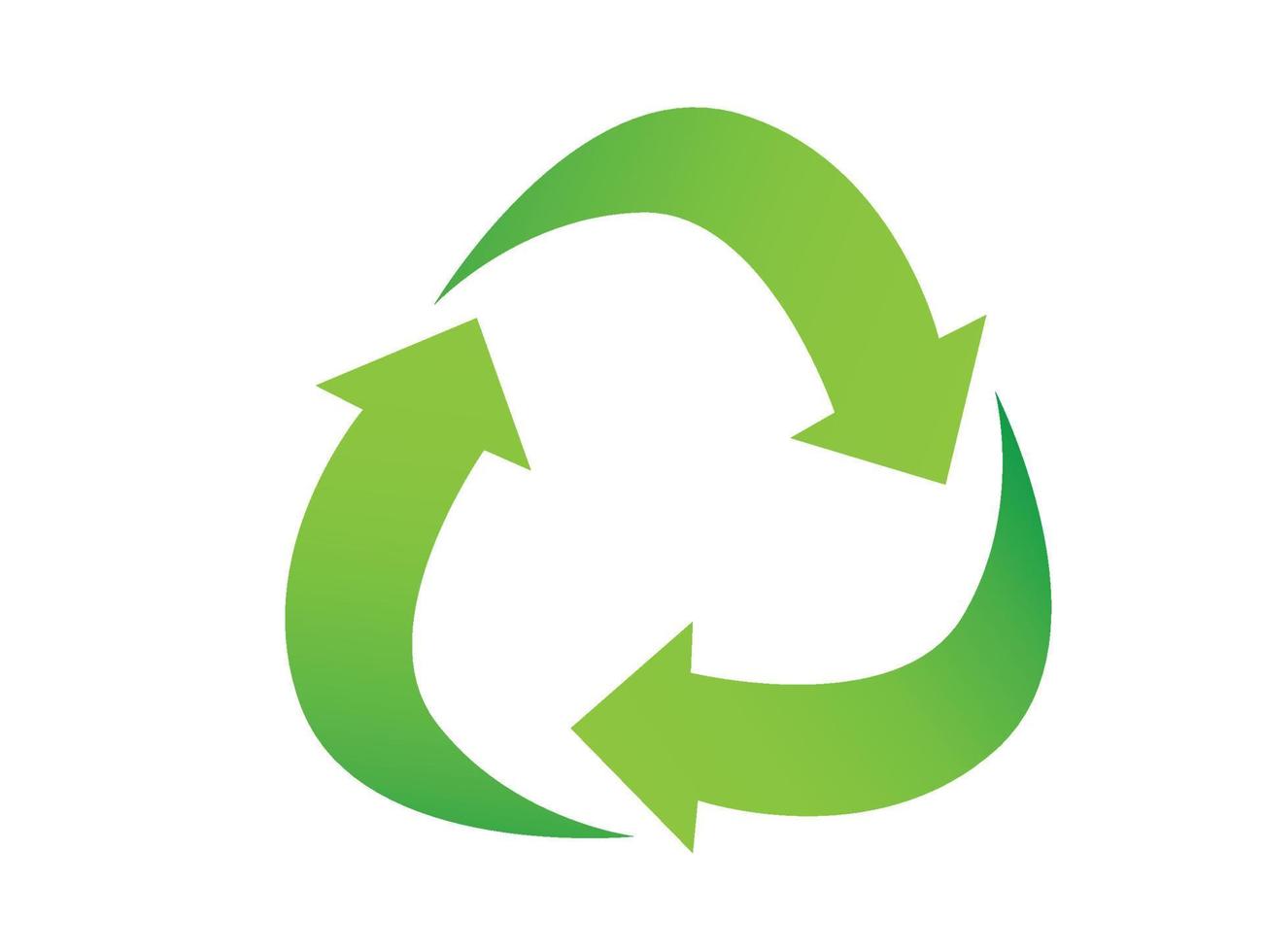 reciclar icono vector verde triangular eco reciclar iconos