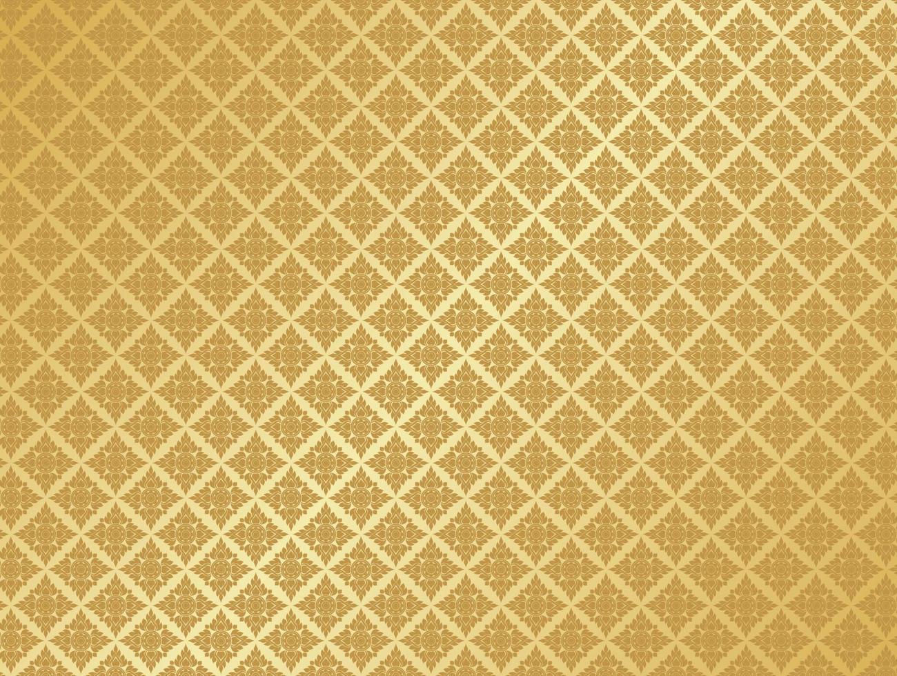 Thai art and asian style luxury banner gold background pattern decoration for printing flyers poster web banner brochure and card concept vector illustration