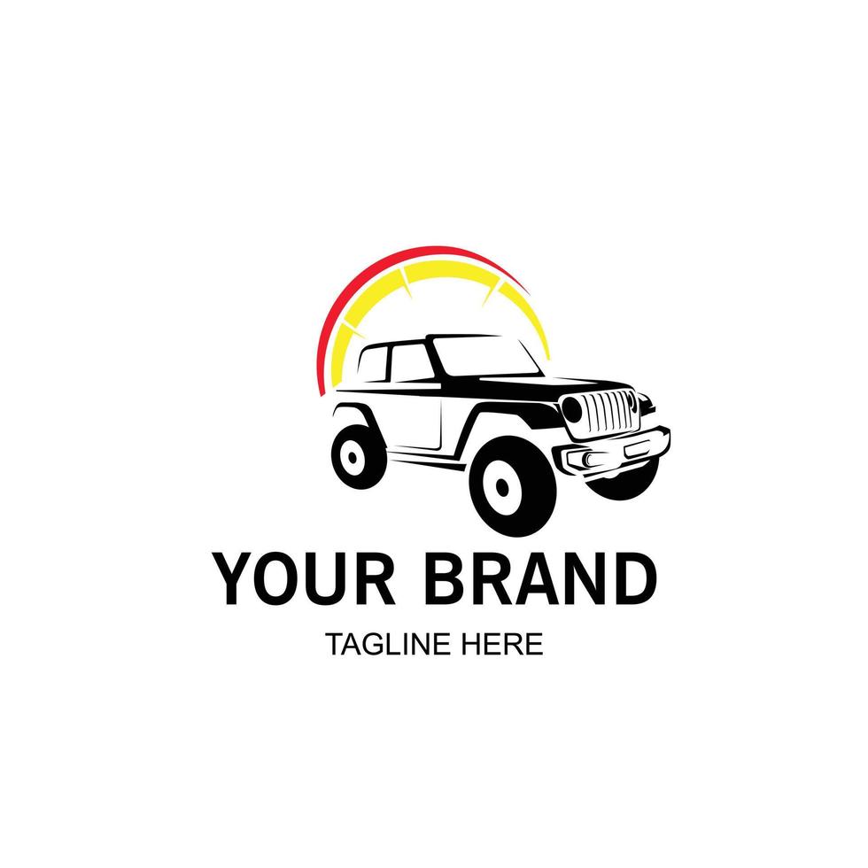 car logo and rainbow vector