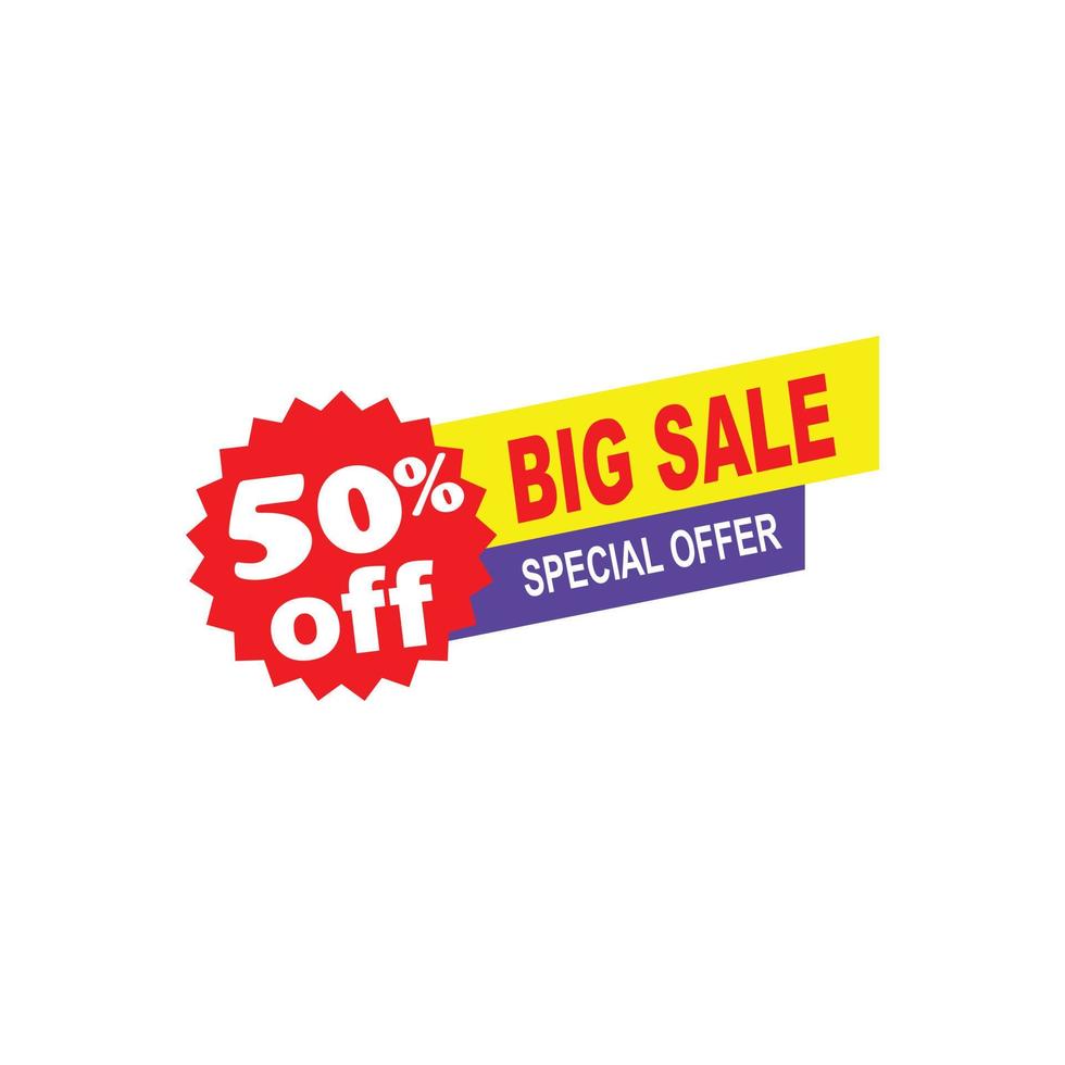 Fifty percent banner sale for promotion vector
