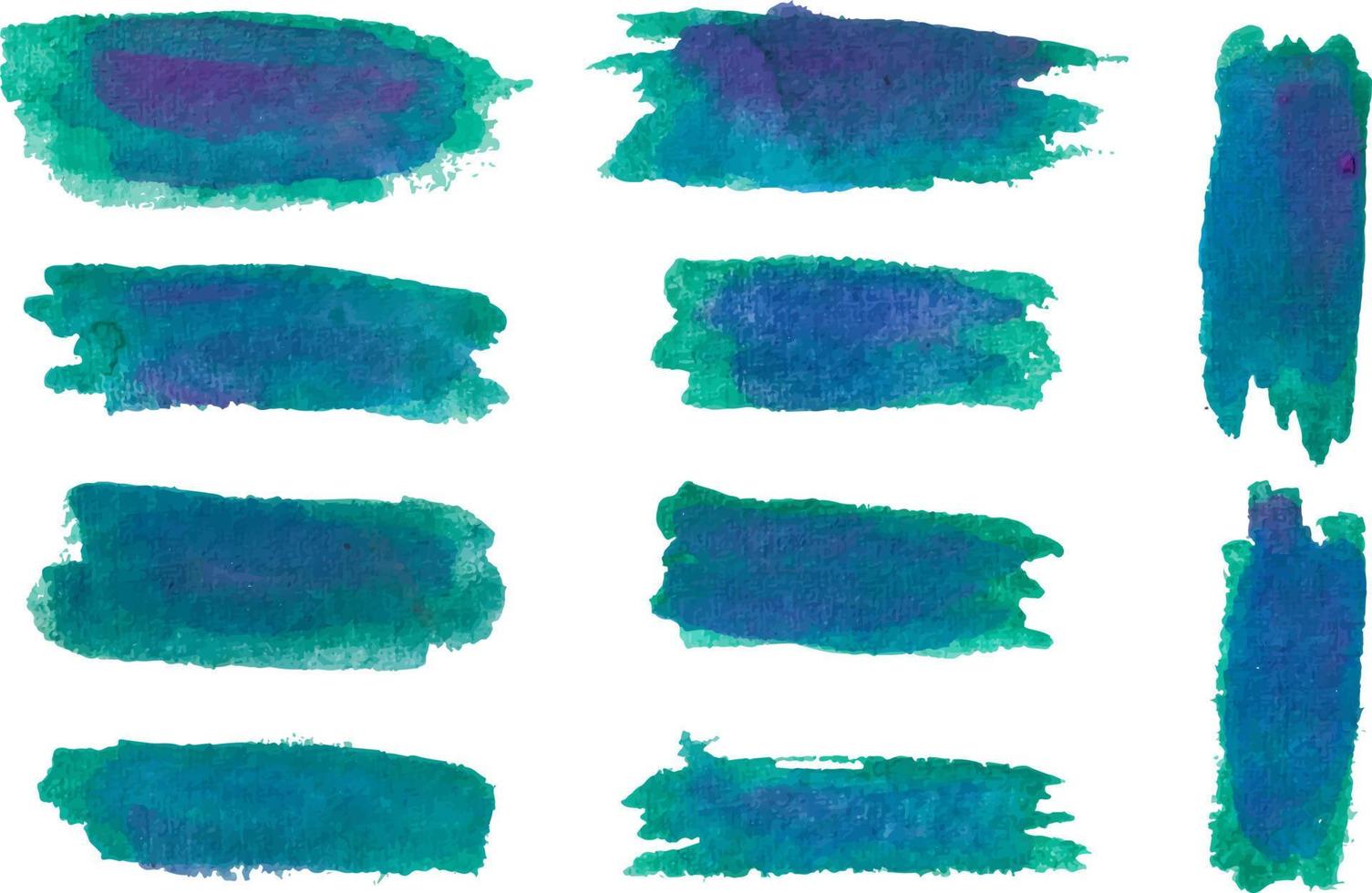Watercolor vector brush strokes collection, Ink painting Collection free vector, Grunge brush collection free vector