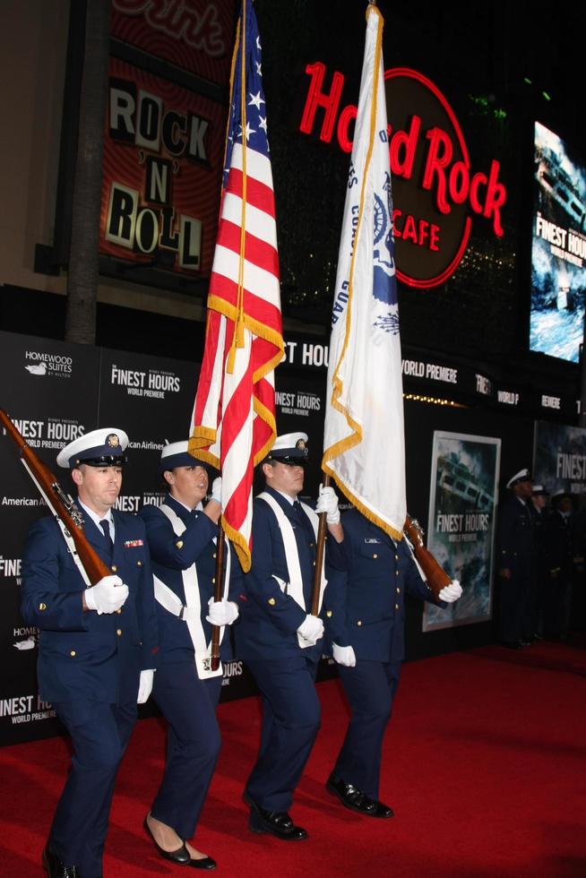 LOS ANGELES, JAN 25 - Coast Guard Honor Guard at the The Finest Hours Los Angeles Premiere at the TCL Chinese Theater IMAX on January 25, 2016 in Los Angeles, CA photo