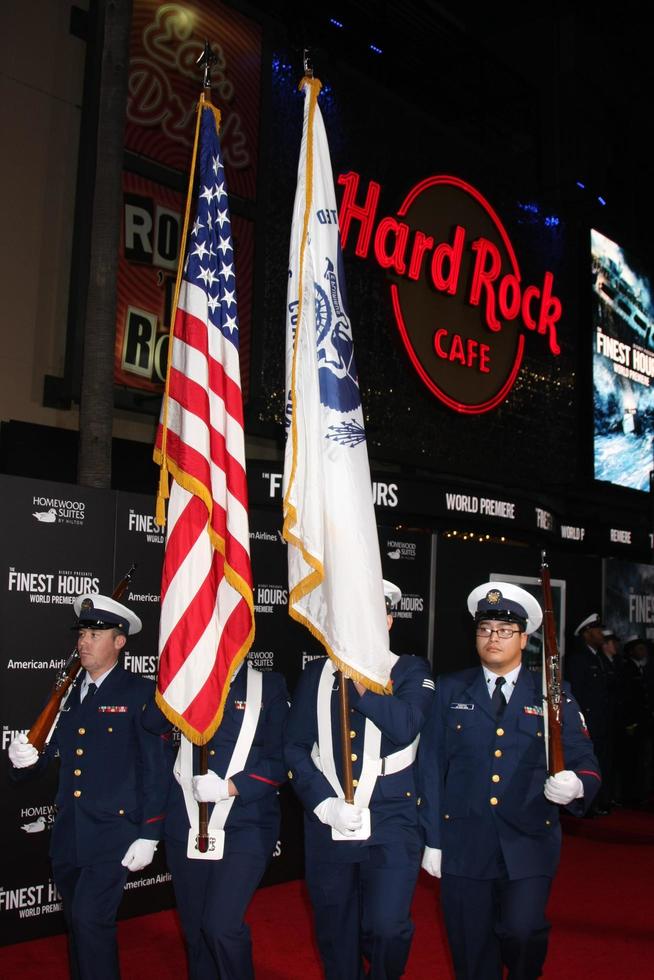 LOS ANGELES, JAN 25 - Coast Guard Honor Guard at the The Finest Hours Los Angeles Premiere at the TCL Chinese Theater IMAX on January 25, 2016 in Los Angeles, CA photo