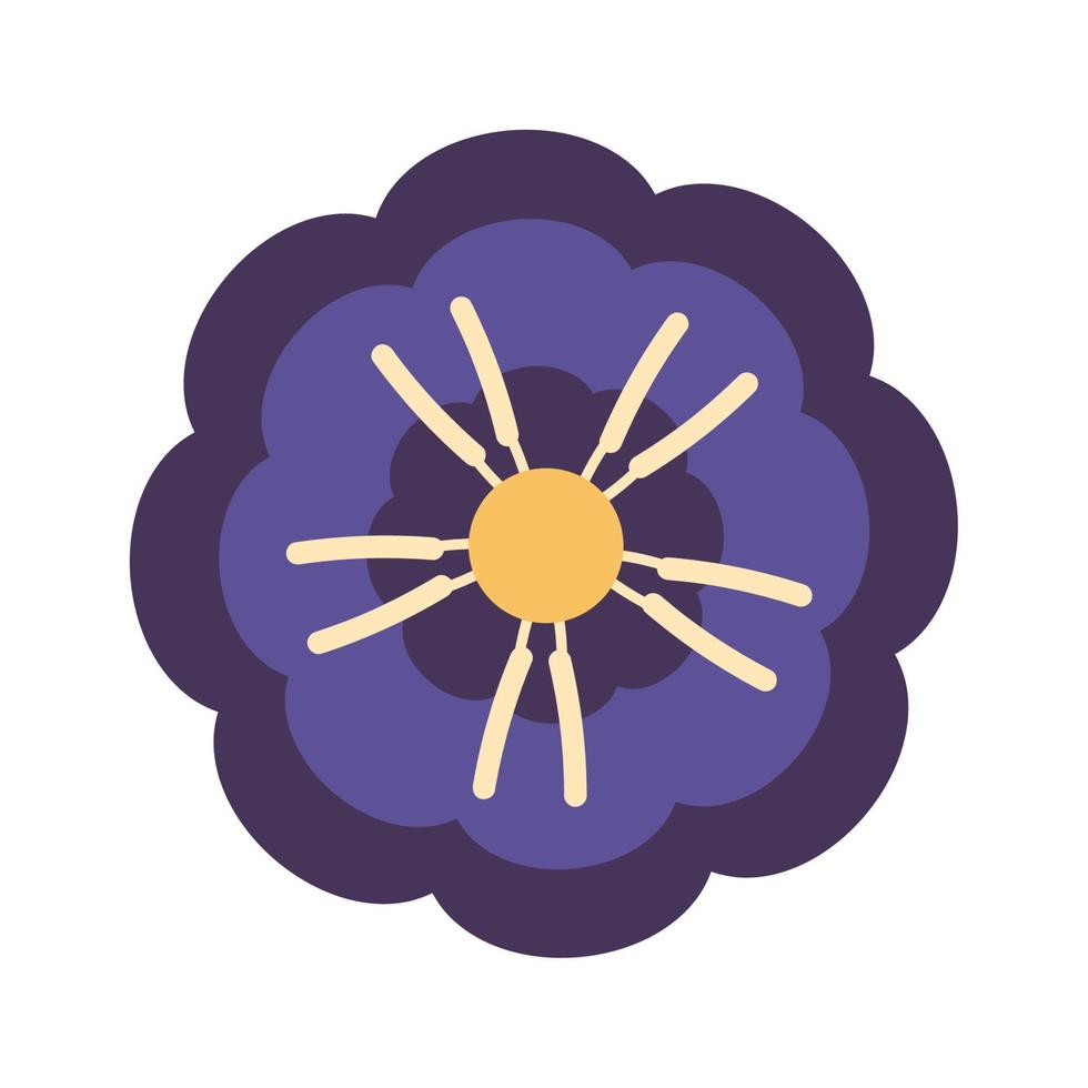 purple flower icon vector