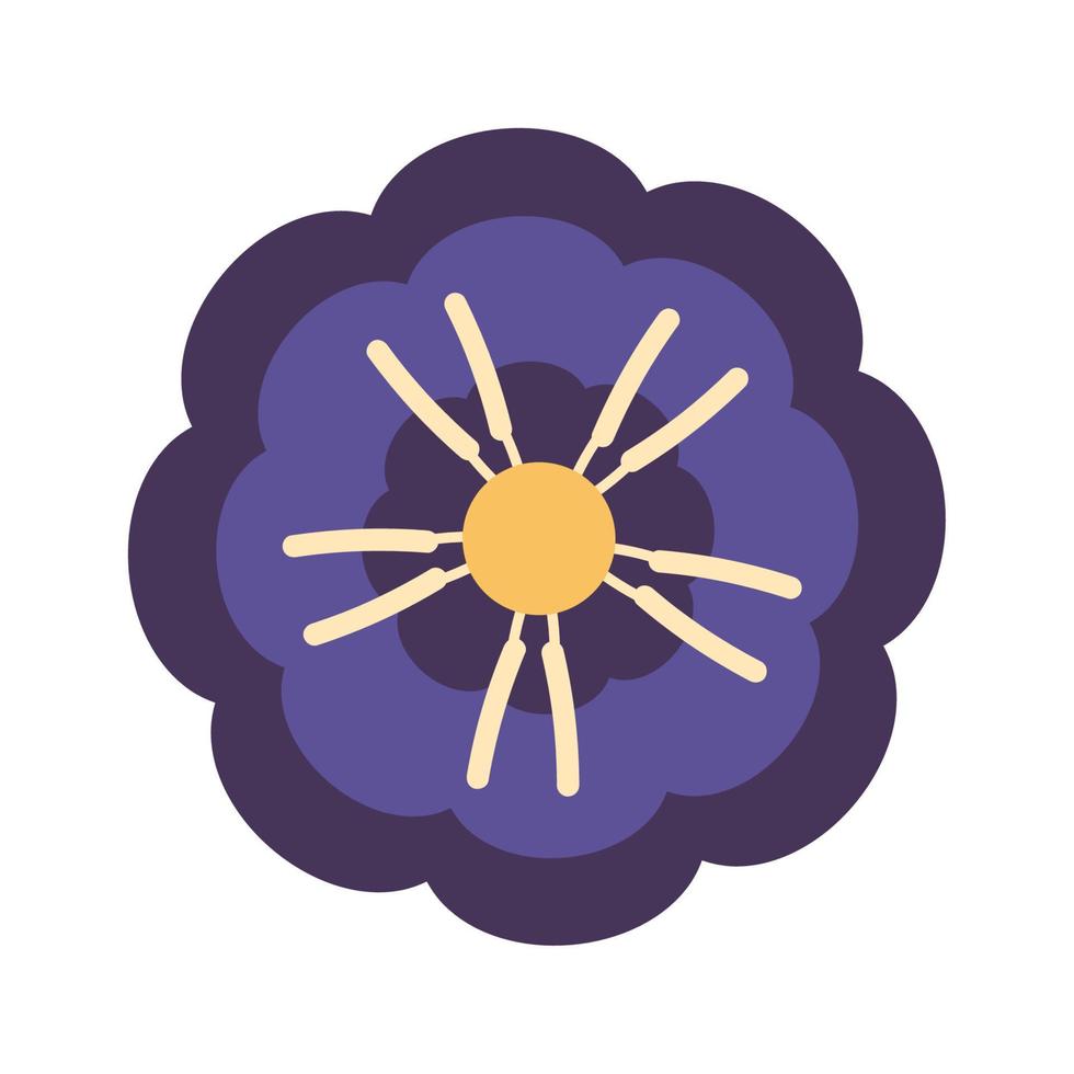 icono de flor morada vector