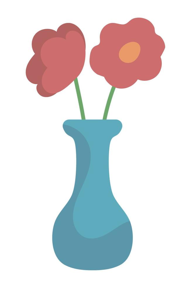 flowers in a vase vector