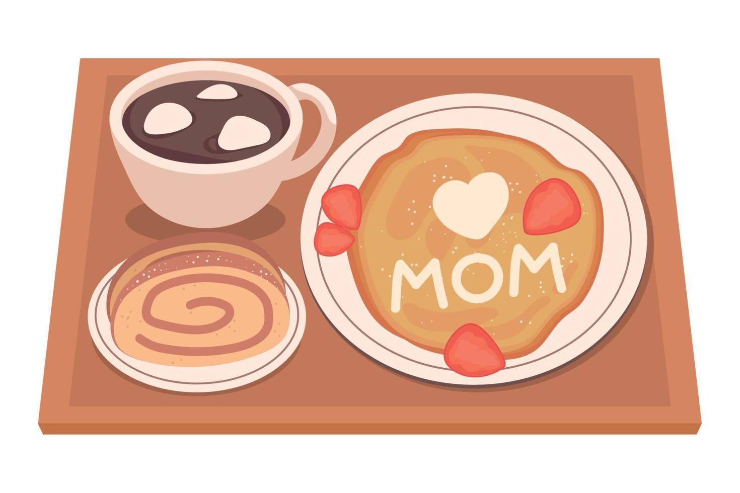 breakfast for mom vector