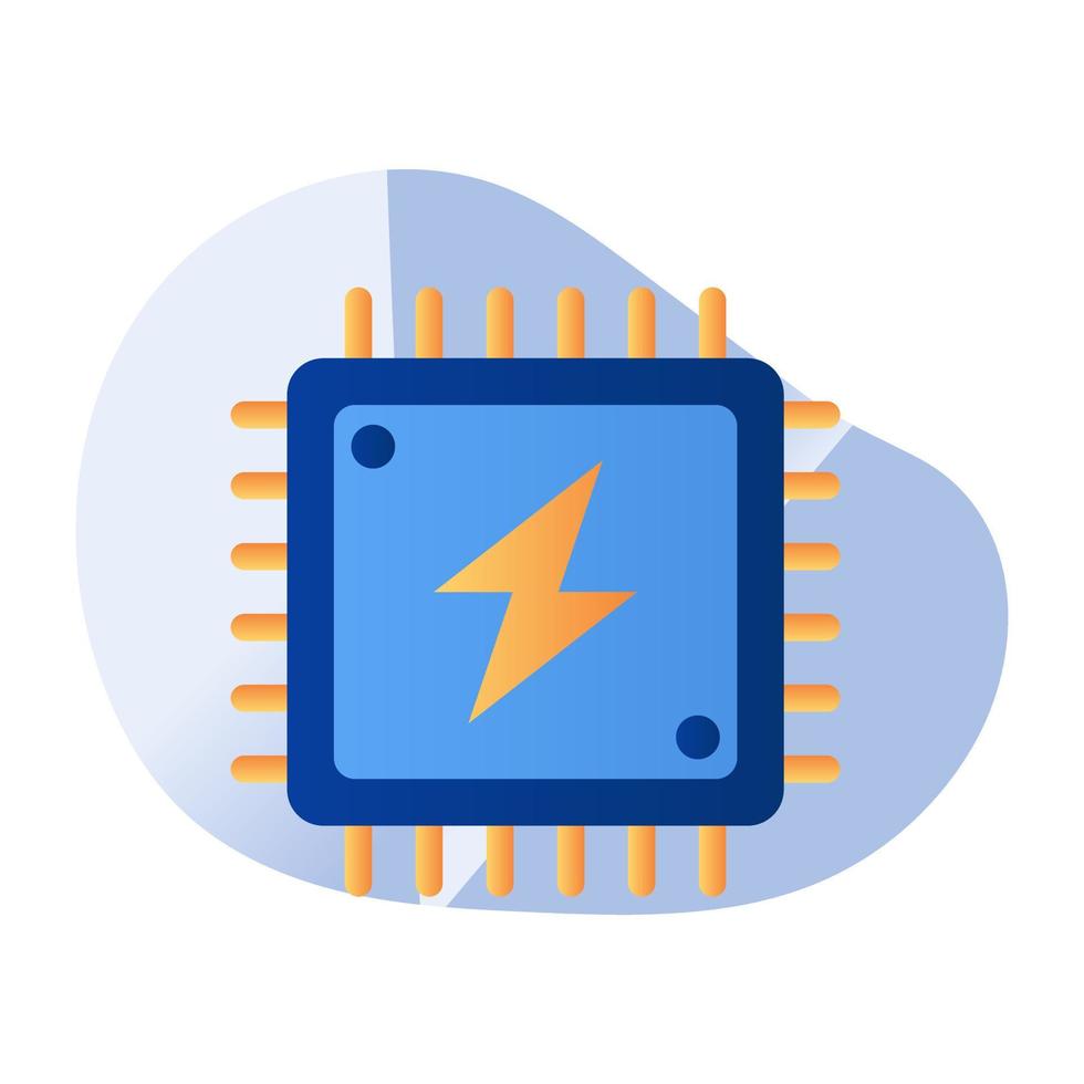 un vector de diseño perfecto de microchip eléctrico