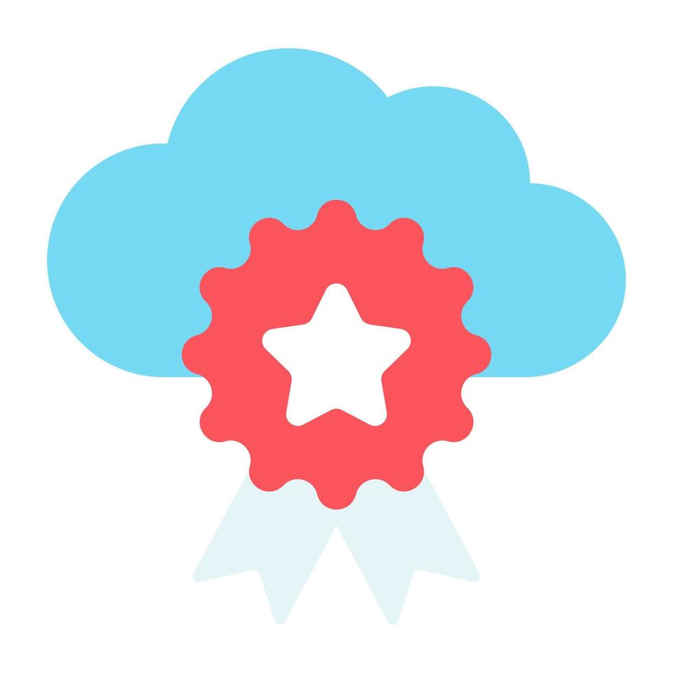 Trendy design icon cloud badge vector