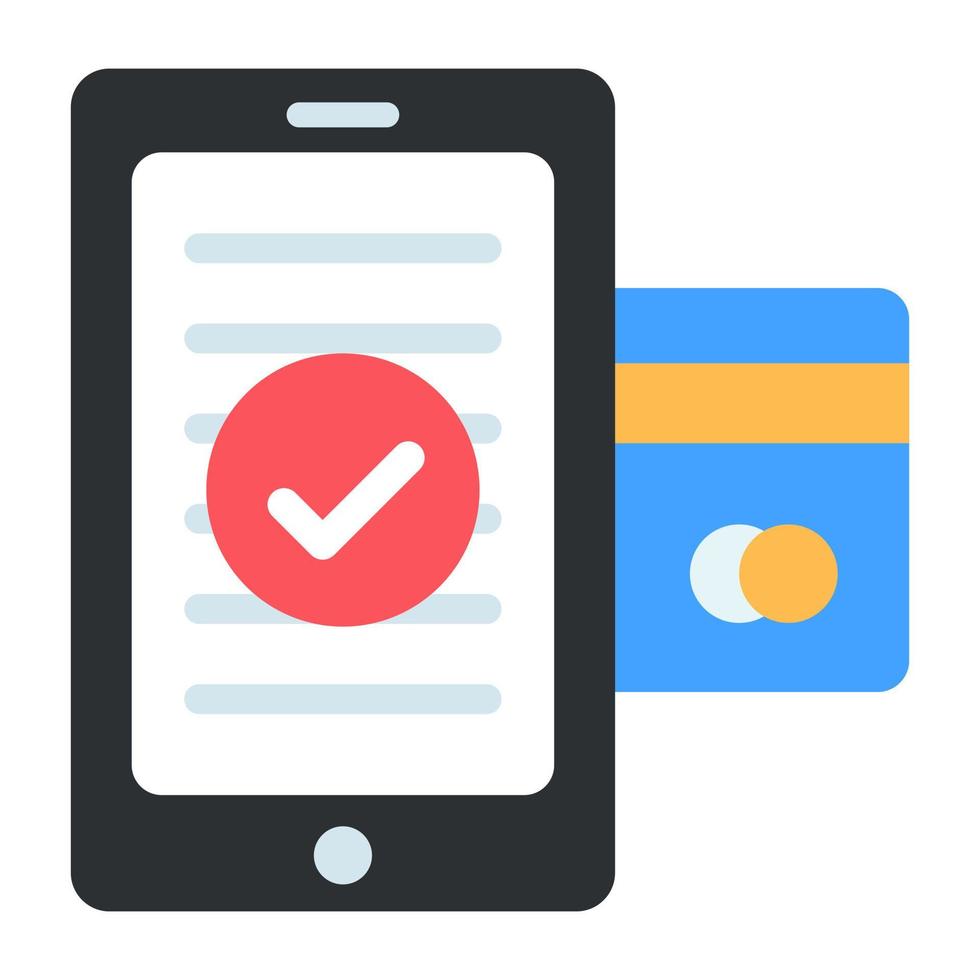 A unique design icon of secure card payment vector