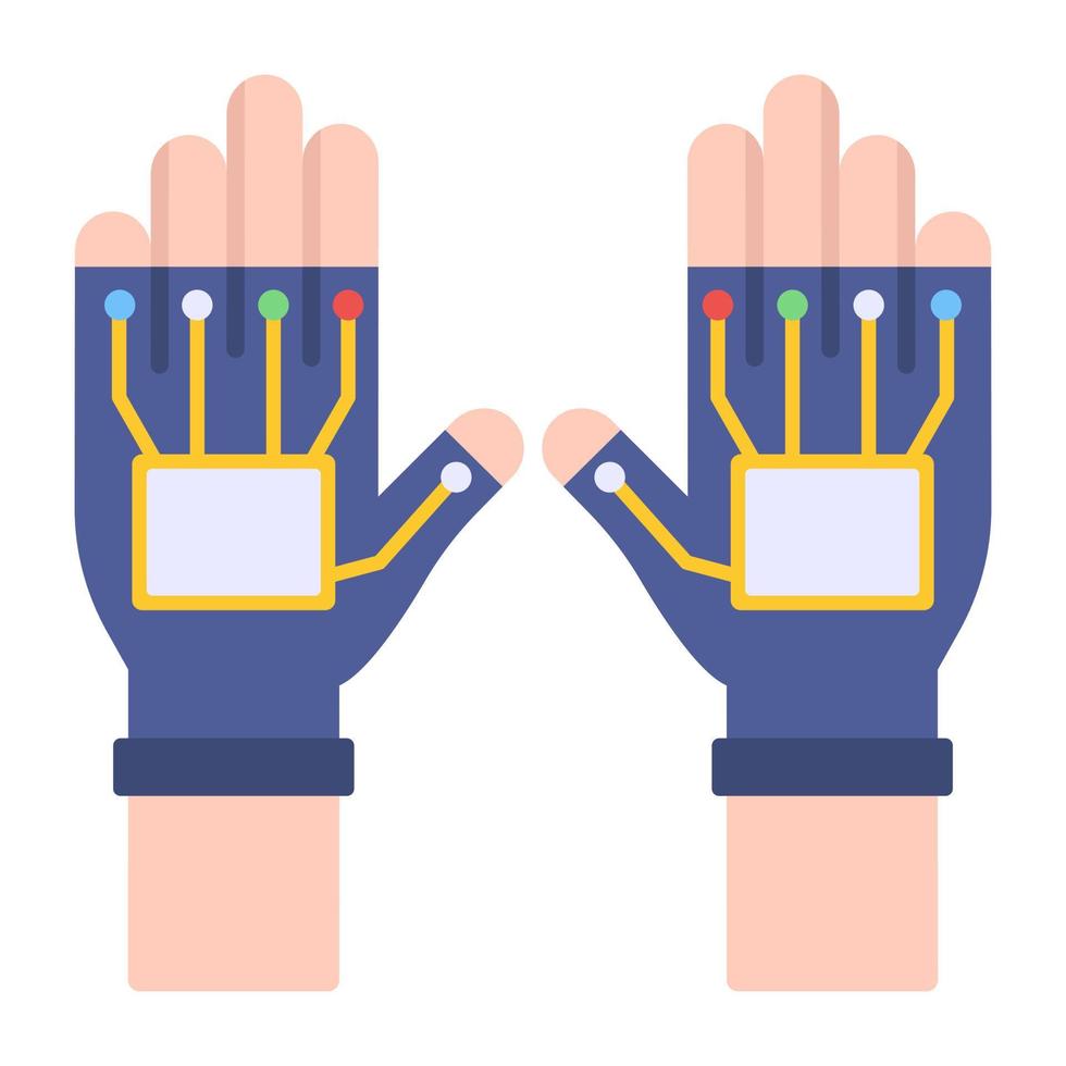 un icono de diseño de iconos vr guantes, vector de tecnología moderna