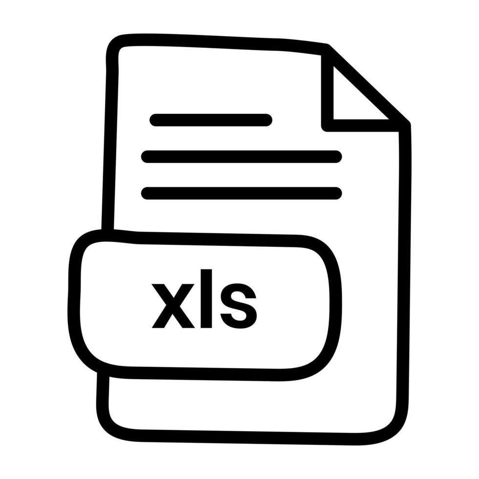 Trendy design icon of xls file vector