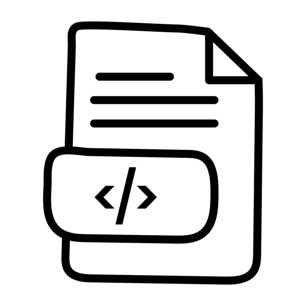 A file format of html icon vector