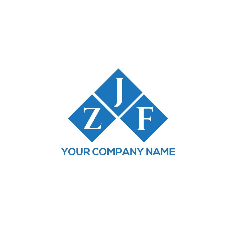 ZJF letter logo design on WHITE background. ZJF creative initials letter logo concept. ZJF letter design. vector