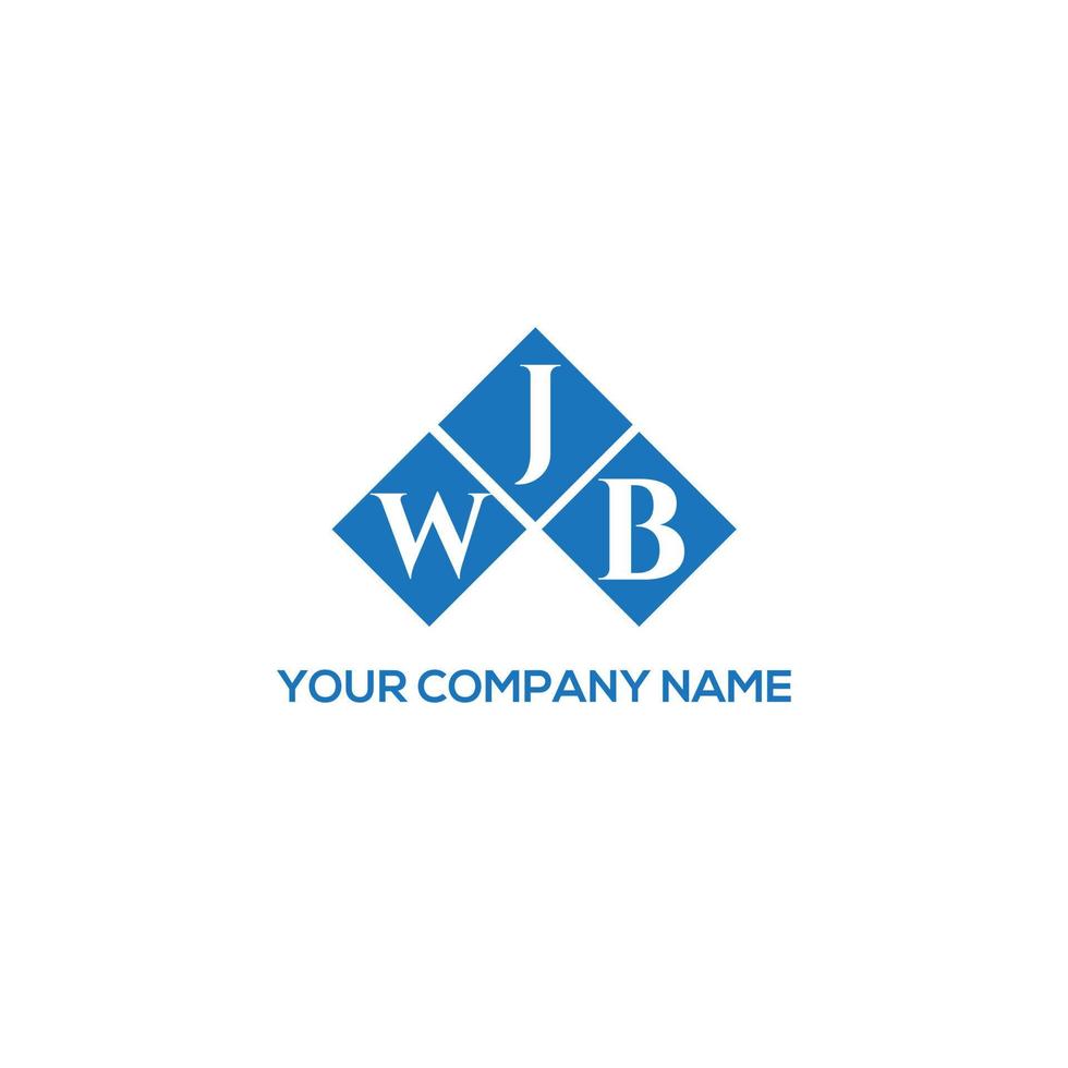 diseño de logotipo de letra wjb sobre fondo blanco. concepto de logotipo de letra de iniciales creativas wjb. diseño de letras wjb. vector