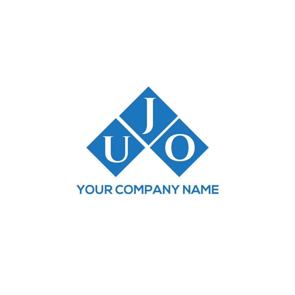 UJO letter logo design on WHITE background. UJO creative initials letter logo concept. UJO letter design. vector