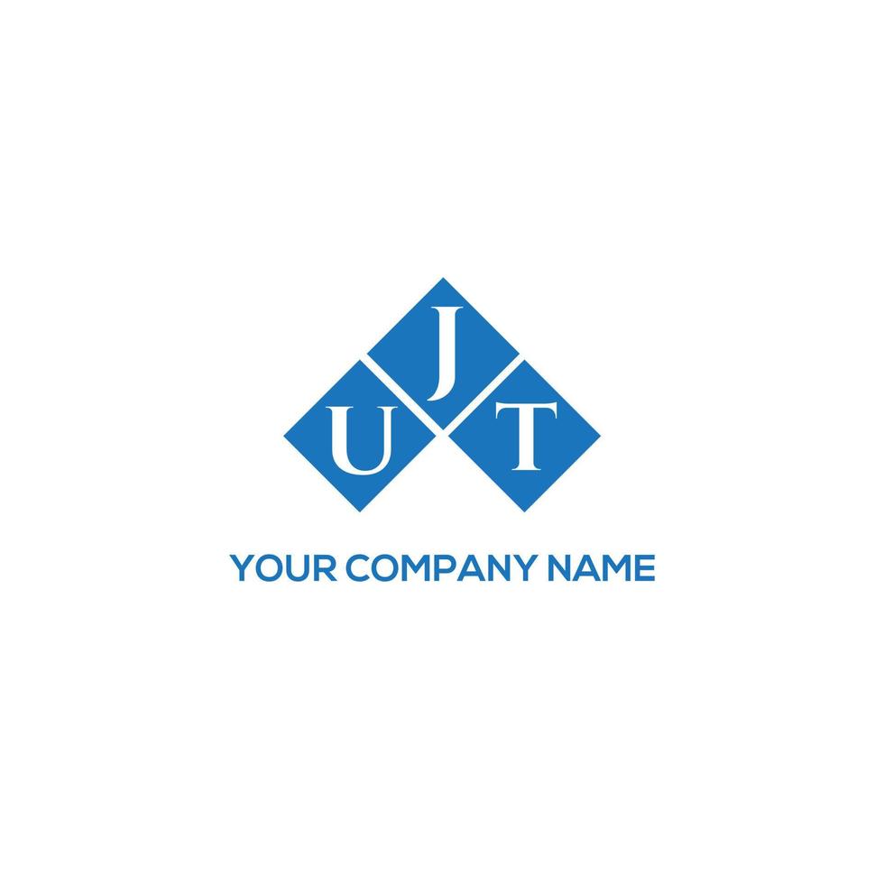 UJT letter logo design on WHITE background. UJT creative initials letter logo concept. UJT letter design. vector