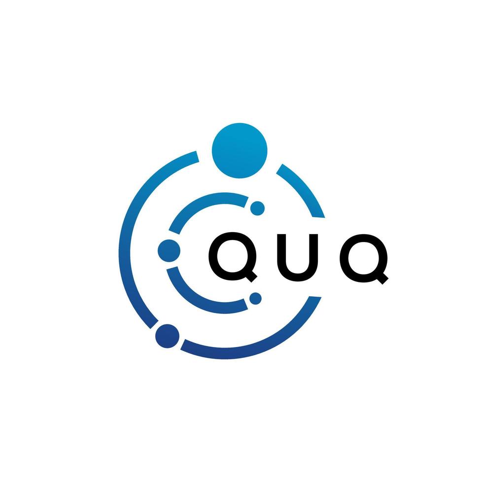 diseño de logotipo de tecnología de letras quq sobre fondo blanco. quq letras iniciales creativas concepto de logotipo. diseño de letras quq. vector