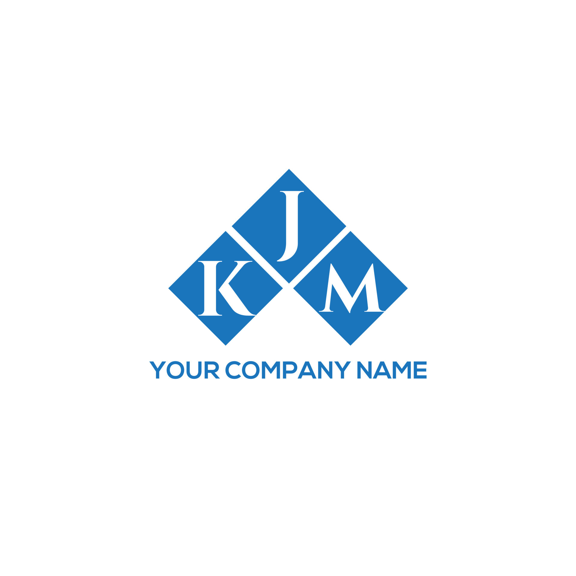 KJM letter logo design on WHITE background. KJM creative initials(04)